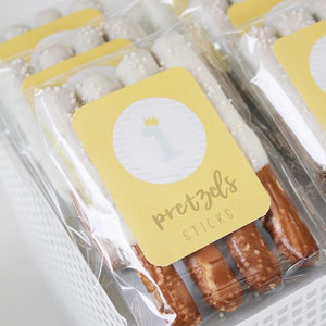 Packs con pretzel sticks con chocolate